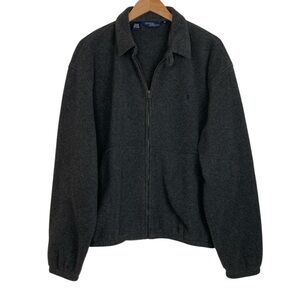 Ralph Lauren Polo Charcoal Full Zip Fleece Jacket